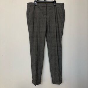 Saville Row Plaid Ankle Cuffed Pants